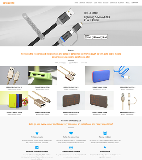 【X1004】电子科技风格丨外贸询盘站